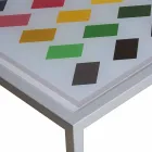 Moderne koffie metaal 50x50cm woonkamer Nina, gemaakt in Italië Viadurini