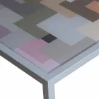 Moderne koffie metaal 50x50cm woonkamer Nina, gemaakt in Italië Viadurini