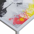 Moderne koffie metaal 50x50cm woonkamer Nina, gemaakt in Italië Viadurini