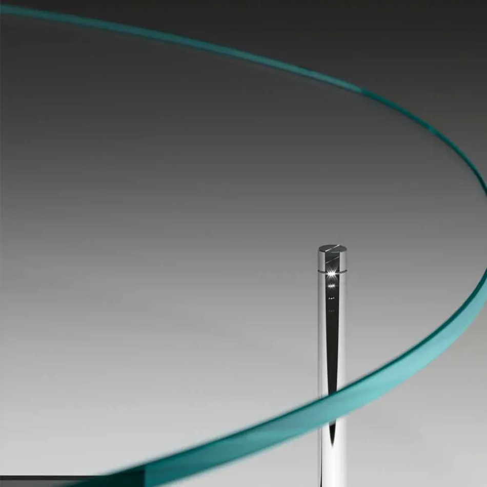 Moderne salontafel met glazen blad Made in Italy - Cinci Viadurini