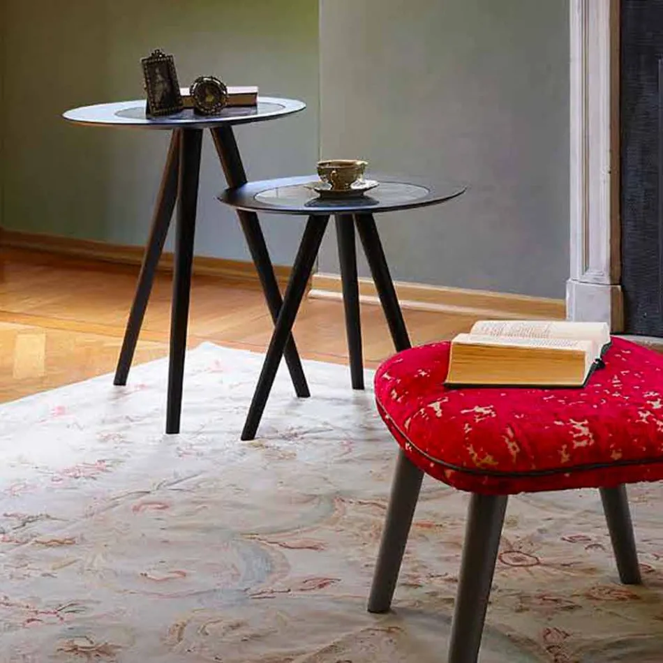 Moderne salontafel met rond blad in Gres Made in Italy - Stuttgart Viadurini