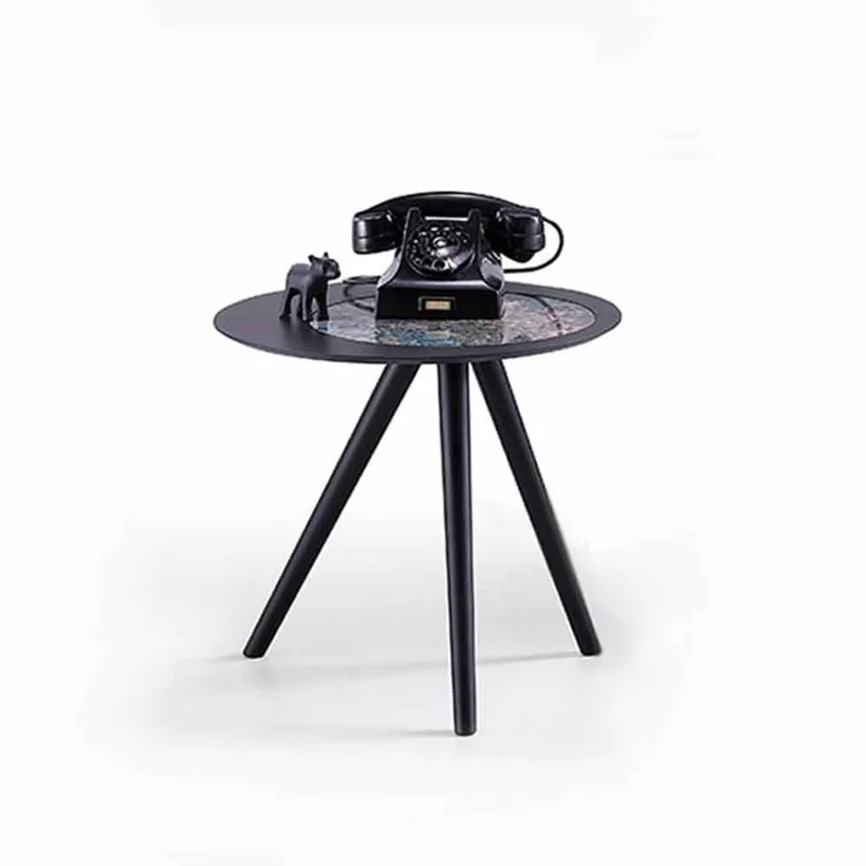 Moderne salontafel met rond blad in Gres Made in Italy - Stuttgart Viadurini