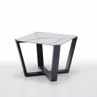 Moderne salontafel in gres en beukenhout Made in Italy - Titanic Viadurini