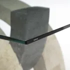 Moderne salontafel van steen en glas - Austin Viadurini