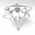 Moderne glazen salontafel en Adamantx® Lunar Table # 2 Viadurini