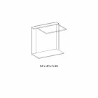 Moderne salontafel van metaal en gerookt of helder glas gemaakt in Italië - Teilor Viadurini