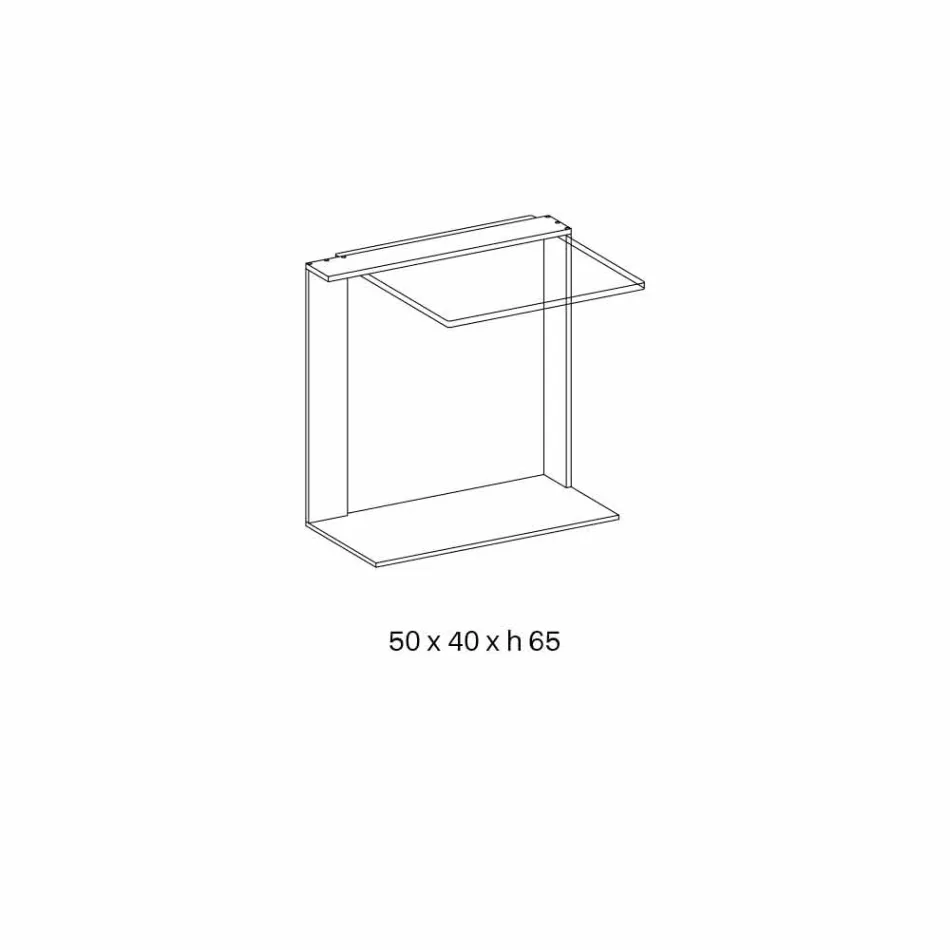 Moderne salontafel van metaal en gerookt of helder glas gemaakt in Italië - Teilor Viadurini