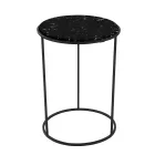 Moderne ronde salontafel van hoogwaardig metaal en marmer - Raphael Viadurini