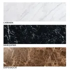 Moderne ronde salontafel van hoogwaardig metaal en marmer - Raphael Viadurini