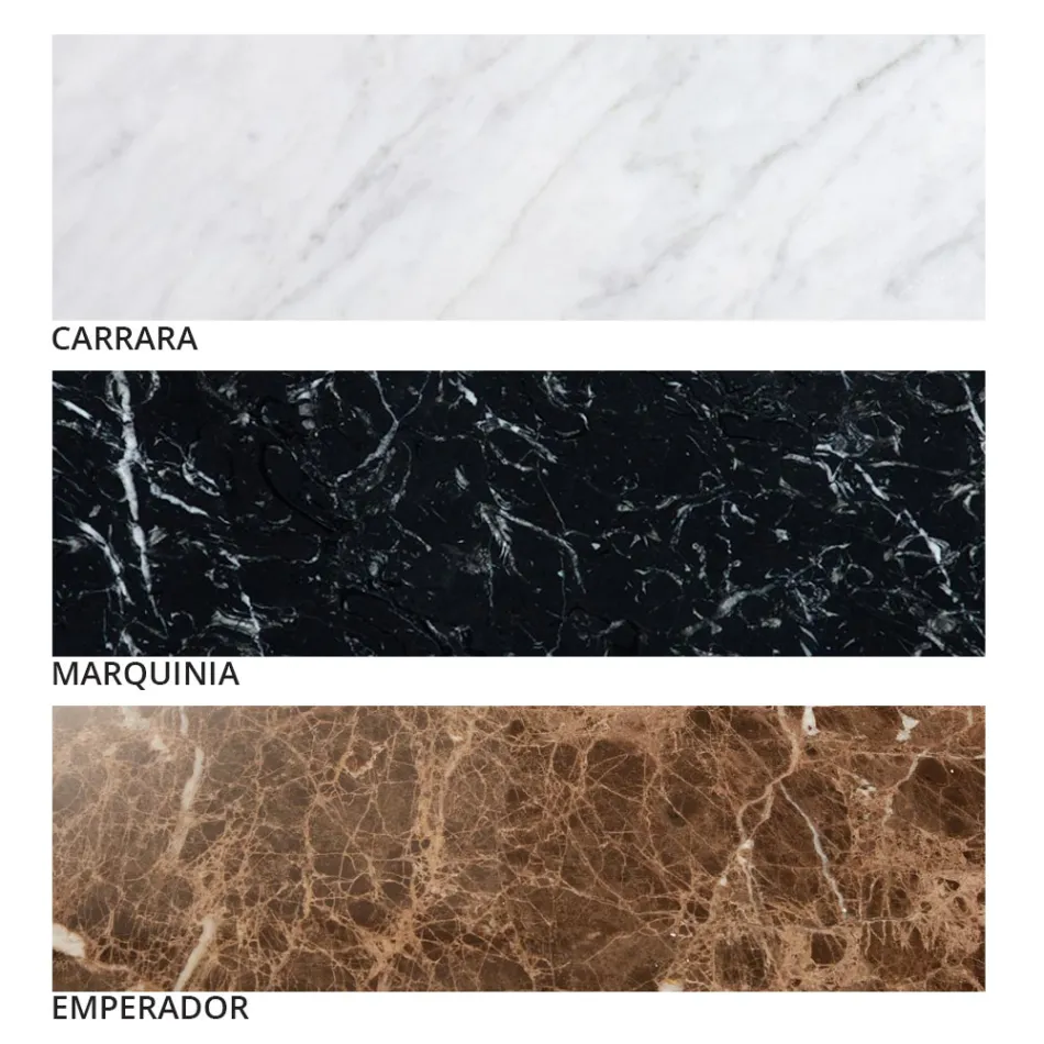 Moderne ronde salontafel van hoogwaardig metaal en marmer - Raphael Viadurini