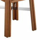 Salontafel voor buiten in natuurlijk of zwart hout, 2 maten - Suzana Viadurini