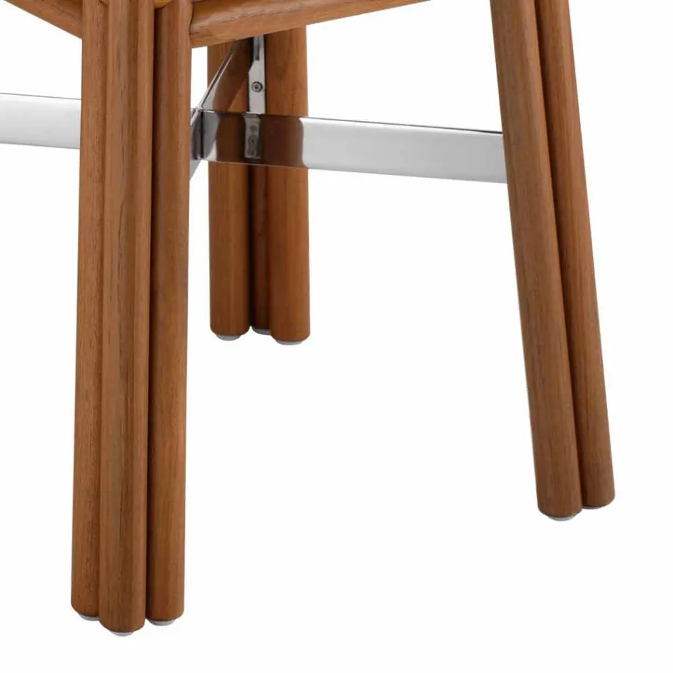 Salontafel voor buiten in natuurlijk of zwart hout, 2 maten - Suzana Viadurini