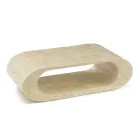 Salontafel / TV-meubel in witte agaat fossiele steen - Davis Viadurini