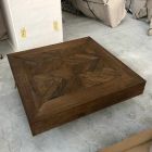 Vierkante salontafel van gerecycled tropisch hout - Slide Viadurini