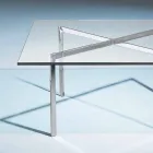 Vierkante salontafel van gehard glas gemaakt in Italië - Madrid Viadurini