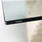 Rechthoekige salontafel met onderstel van witte fossiele steen - Gardenia Viadurini