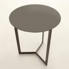 Ronde salontafel met kristallen blad Made in Italy - Indio Viadurini