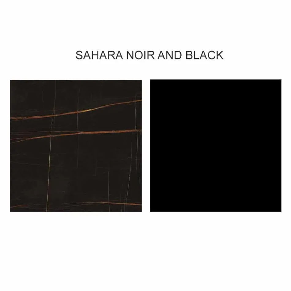 Ronde design salontafel van steengoed en essenhout Made in Italy - Bering Viadurini