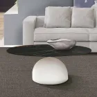 Ronde salontafel in keramiek en metaal Made in Italy - Livigno Viadurini