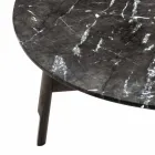 Ronde salontafel in marmer en beukenhout Made in Italy - Daniela Viadurini