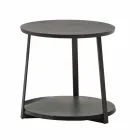 Ronde salontafel in Mdf met metalen structuur Made in Italy - Aloë Viadurini