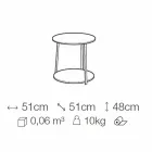 Ronde salontafel in Mdf met metalen structuur Made in Italy - Aloë Viadurini