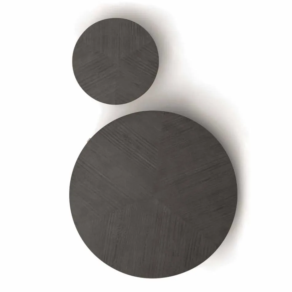 Ronde salontafel in Mdf met metalen structuur Made in Italy - Aloë Viadurini