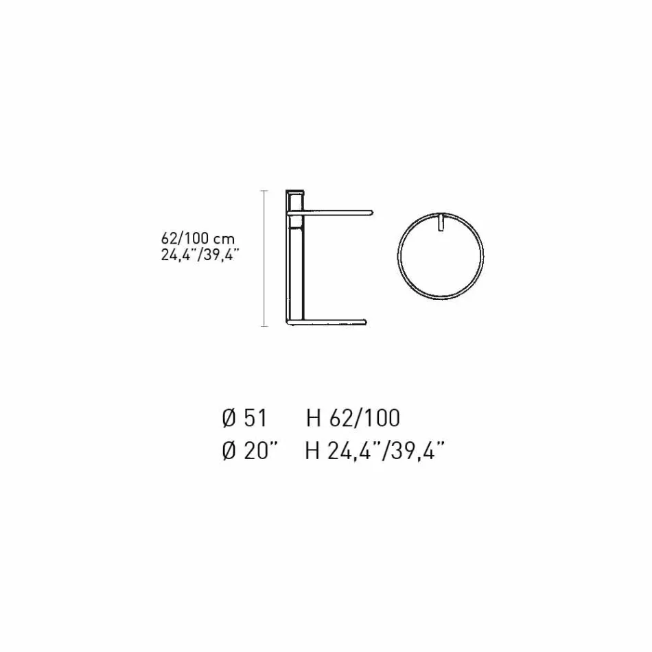 Ronde salontafel van gehard glas en staal Made in Italy - Lennon Viadurini