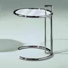 Ronde salontafel van gehard glas en staal Made in Italy - Lennon Viadurini