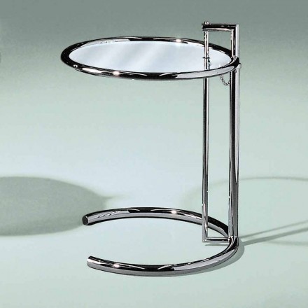 Ronde salontafel van gehard glas en staal Made in Italy - Lennon Viadurini