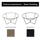 Ronde salontafel gemaakt van steengoed en staal gemaakt in Italië - Paini Viadurini