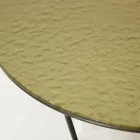 Ronde salontafel gemaakt van glas en staal Made in Italy - Paini Viadurini