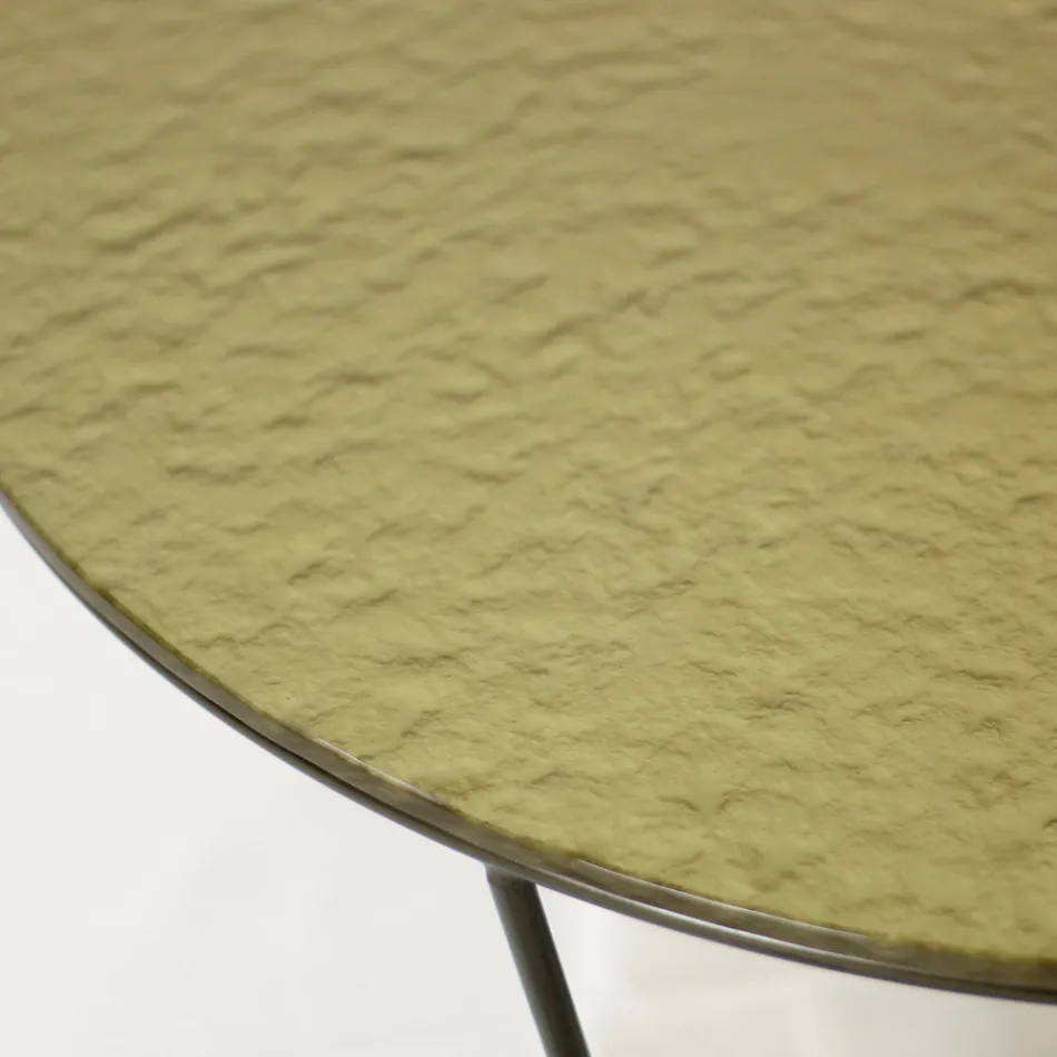 Ronde salontafel gemaakt van glas en staal Made in Italy - Paini Viadurini