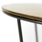 Ronde salontafel gemaakt van glas en staal Made in Italy - Paini Viadurini