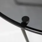 Ronde salontafel gemaakt van glas en staal Made in Italy - Paini Viadurini