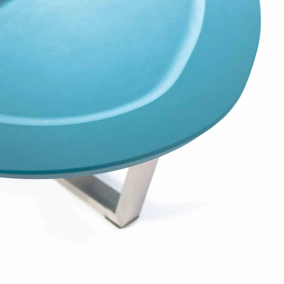 Modern gevormde loungetafel in Mdf en Chrome Metal - Pimpa Viadurini