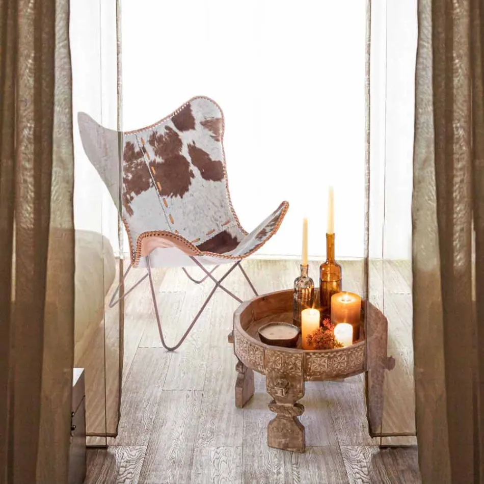 Homemotion salontafel in rustieke stijl van mangohout - Sania Viadurini