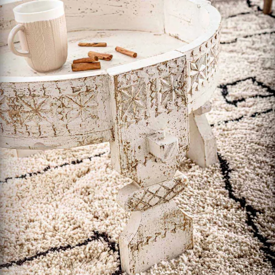 Homemotion salontafel in rustieke stijl van mangohout - Sania Viadurini