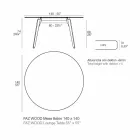 Ronde houten salontafel en HPL-blad in 2 maten - Faz Wood van Vondom Viadurini