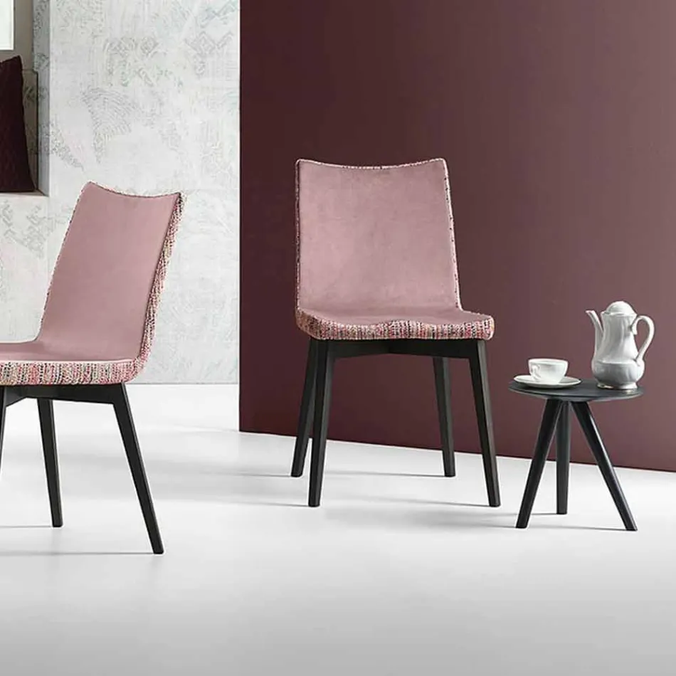 Ronde salontafel in zwartgrijs gelakt hout Made in Italy - Stuttgart Viadurini