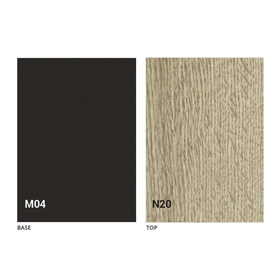 Transformatortafel in hout en staal Made in Italy - Demetro Viadurini