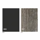 Transformeerbare salontafel in hout en staal Made in Italy - Demetro Viadurini