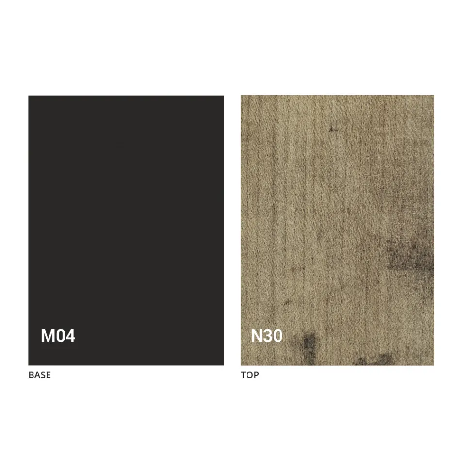 Transformatortafel in hout en staal Made in Italy - Demetro Viadurini