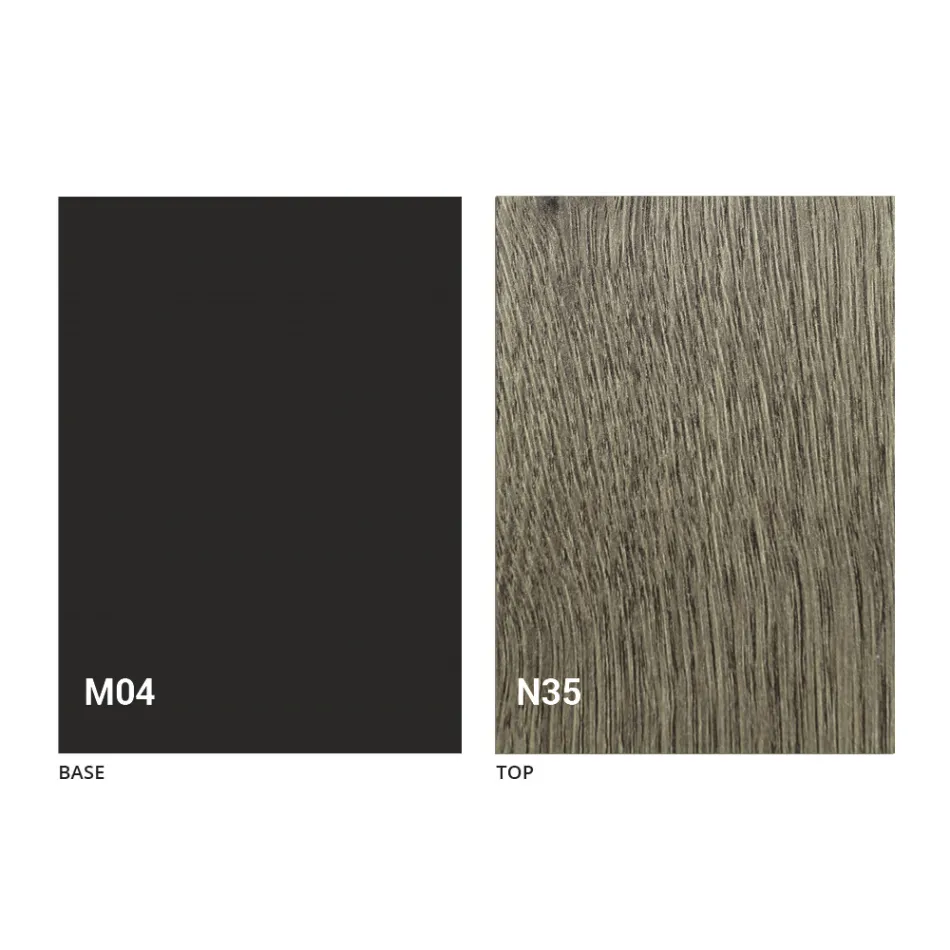 Transformatortafel in hout en staal Made in Italy - Demetro Viadurini