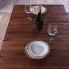 Transformeerbare salontafel in hout en metaal Made in Italy - Patroclus Viadurini