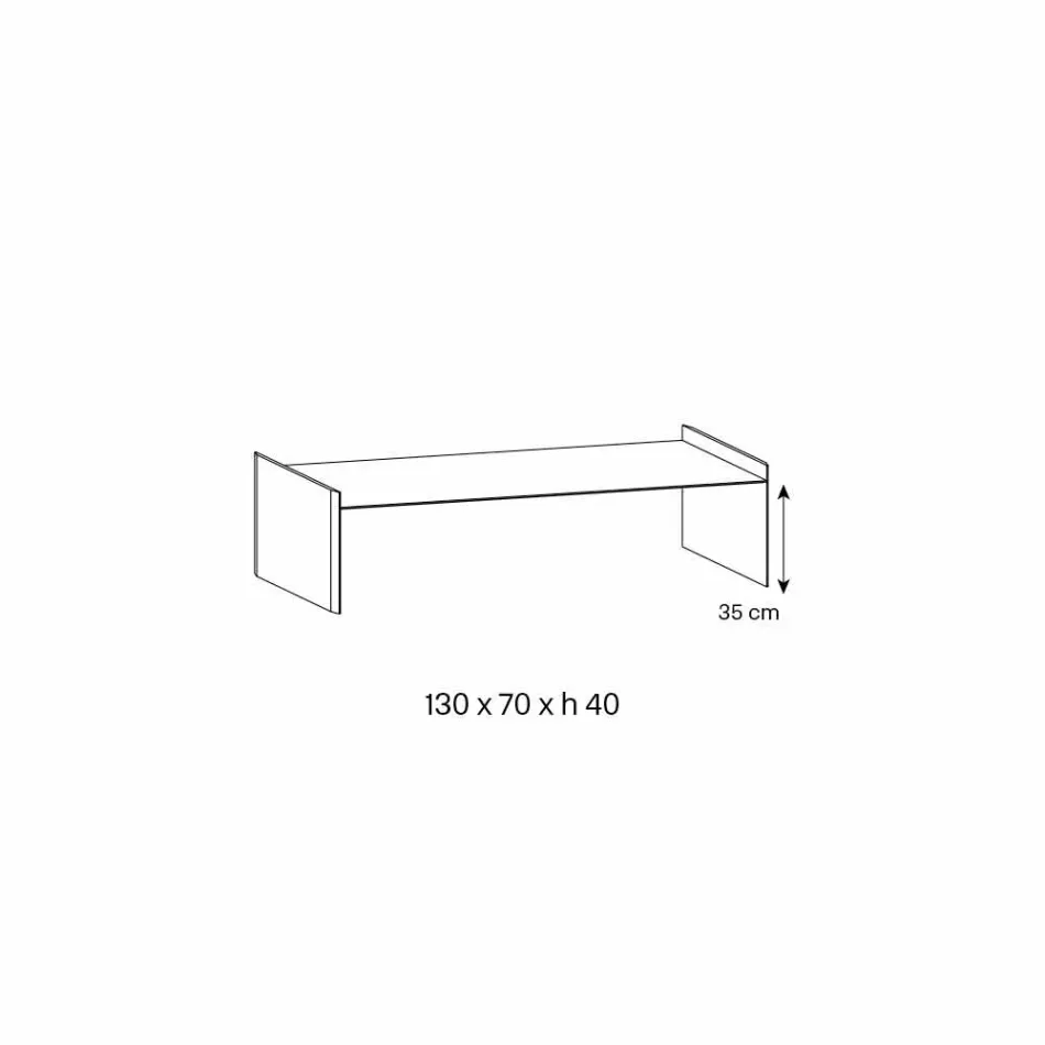 Extra helder glazen salontafel met facet Made in Italy - Imperative Viadurini