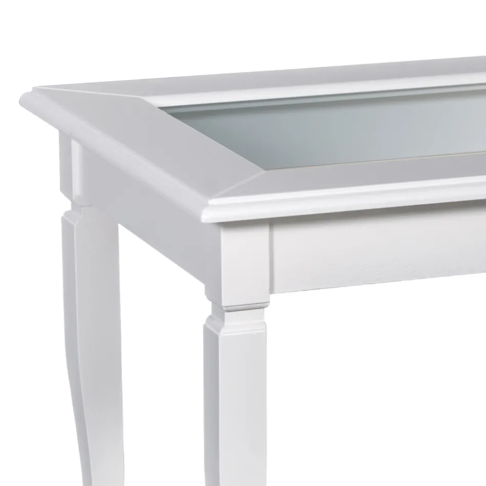 Salontafel in de woonkamer met glazen prikbord Made in Italy - Demetra Viadurini