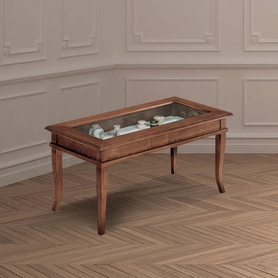 Salontafel in de woonkamer met glazen prikbord Made in Italy - Demetra Viadurini