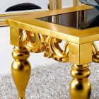 Coffee Table klassiek design in Lof hout, gouden afwerking Viadurini