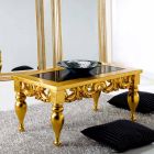 Coffee Table klassiek design in Lof hout, gouden afwerking Viadurini